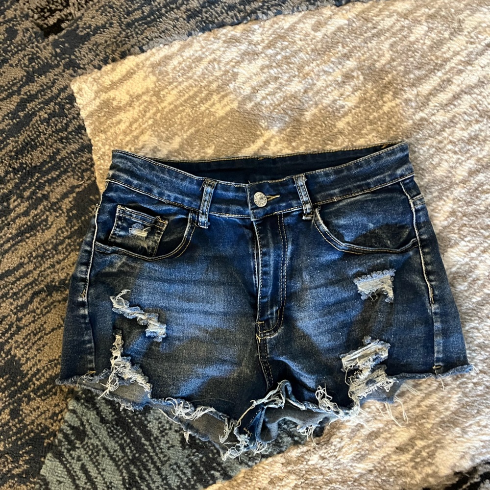Distressed Blue Denim Women's Jeans